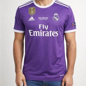 Adidas Real Madrid 2016/17 Away Jersey SMALL Featuring League Patches Vintage